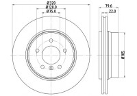 Bromsskiva PRO High Carbon 8DD 355 128-491 Hella