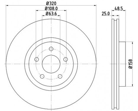 Bromsskiva PRO High Carbon 8DD 355 128-541 Hella