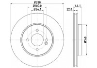 Bromsskiva PRO High Carbon 8DD 355 128-681 Hella
