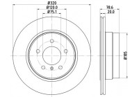 Bromsskiva PRO High Carbon 8DD 355 128-761 Hella