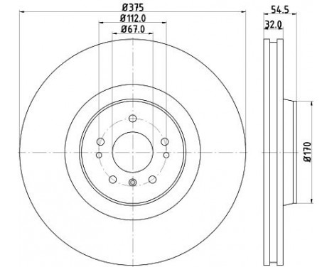 Bromsskiva PRO High Carbon 8DD 355 128-941 Hella