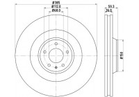Bromsskiva PRO High Carbon 8DD 355 129-031 Hella