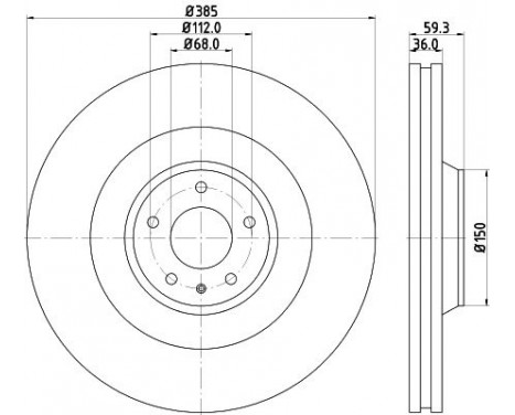 Bromsskiva PRO High Carbon 8DD 355 129-031 Hella