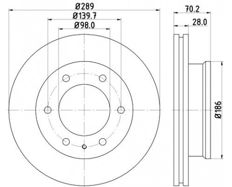 Bromsskiva PRO High Carbon 8DD 355 129-181 Hella