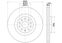 Bromsskiva PRO High Carbon 8DD 355 129-241 Hella