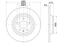 Bromsskiva PRO High Carbon 8DD 355 129-341 Hella