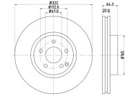 Bromsskiva PRO High Carbon 8DD 355 129-521 Hella