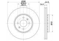 Bromsskiva PRO High Carbon 8DD 355 129-611 Hella