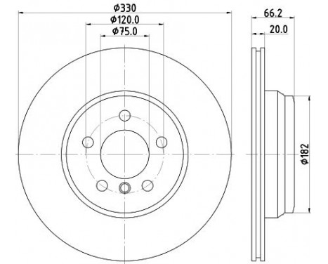 Bromsskiva PRO High Carbon 8DD 355 129-641 Hella