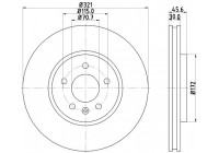 Bromsskiva PRO High Carbon 8DD 355 129-691 Hella