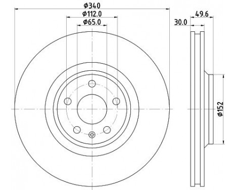 Bromsskiva PRO High Carbon 8DD 355 129-701 Hella