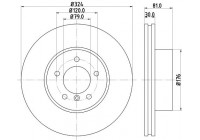 Bromsskiva PRO High Carbon 8DD 355 129-771 Hella