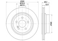 Bromsskiva PRO High Carbon 8DD 355 129-791 Hella
