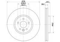 Bromsskiva PRO High Carbon 8DD 355 131-861 Hella