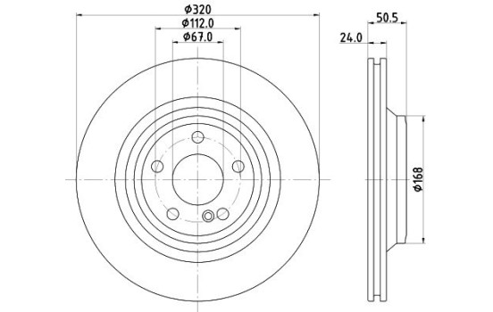 Bromsskiva PRO High Carbon 8DD 355 133-251 Hella