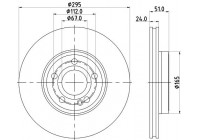 Bromsskiva PRO High Carbon 8DD 355 133-381 Hella
