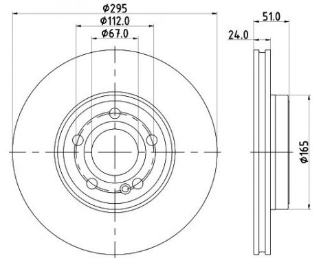 Bromsskiva PRO High Carbon 8DD 355 133-381 Hella