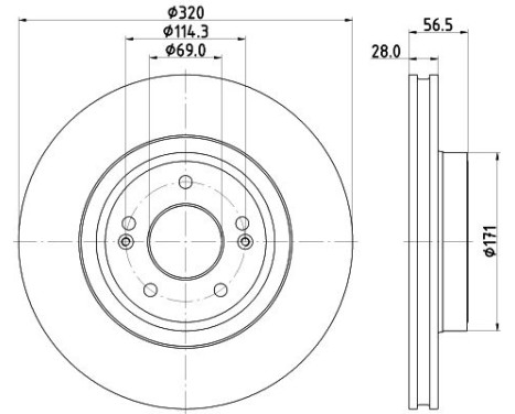 Bromsskiva PRO High Carbon 8DD 355 133-391 Hella