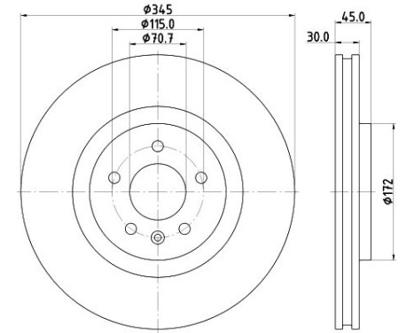 Bromsskiva PRO High Carbon 8DD 355 133-421 Hella