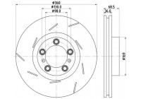 Bromsskiva PRO High Carbon 8DD 355 133-661 Hella