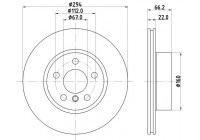 Bromsskiva PRO High Carbon 8DD 355 133-821 Hella