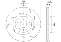 Bromsskiva PRO High Carbon 8DD 355 134-351 Hella