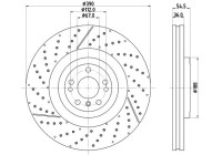 Bromsskiva PRO High Carbon 8DD 355 134-711 Hella