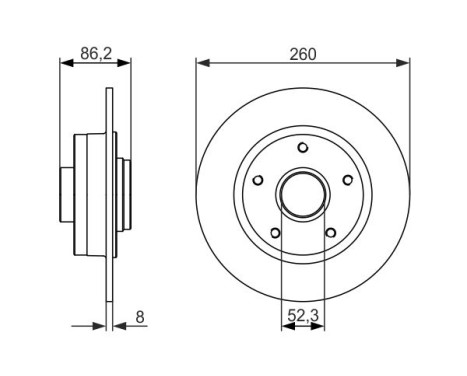 Bromsskiva Renault 02/09- BD1521 Bosch, bild 5