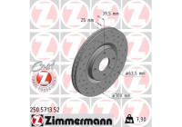 Bromsskiva SPORT BRAKE DISC COAT Z 250.5713.52 Zimmermann