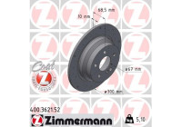 Bromsskiva SPORT BRAKE DISC COAT Z 400.3621.52 Zimmermann
