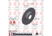 Bromsskiva SPORT BRAKE DISC COAT Z 600.3263.52 Zimmermann