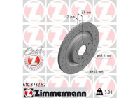 Bromsskiva SPORT BRAKE DISC COAT Z 610.3732.52 Zimmermann