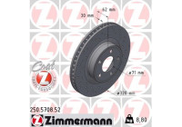 Bromsskiva SPORT BRAKE DISC Z 250.5708.52 Zimmermann