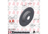 Bromsskiva SPORT BROMSSKIVA Z 250.1378.52 Zimmermann
