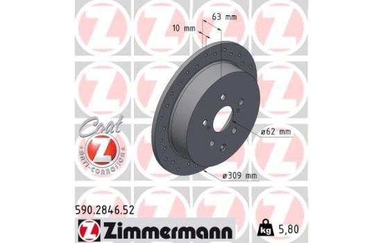Bromsskiva SPORT BROMSSKIVA Z 590.2846.52 Zimmermann