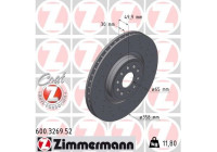 Bromsskiva SPORT BROMSSKIVA Z 600.3269.52 Zimmermann
