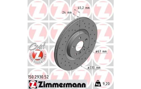 Bromsskiva SPORT COAT Z 150.2930.52 Zimmermann, bild 2
