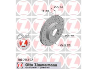 Bromsskiva SPORT COAT Z 380.2161.52 Zimmermann