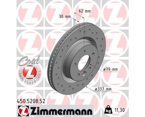 Bromsskiva SPORT COAT Z 450.5208.52 Zimmermann, bild 2