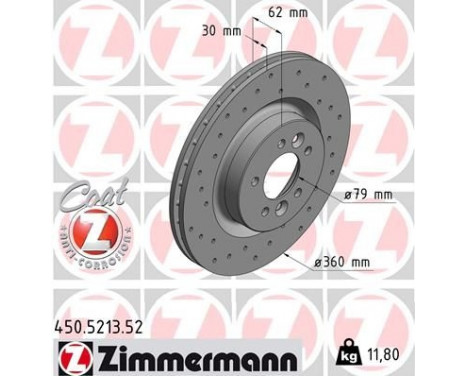 Bromsskiva SPORT COAT Z 450.5213.52 Zimmermann, bild 2