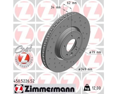 Bromsskiva SPORT COAT Z 450.5226.52 Zimmermann