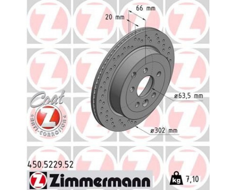 Bromsskiva SPORT COAT Z 450.5229.52 Zimmermann