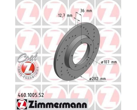 Bromsskiva SPORT COAT Z 460.1005.52 Zimmermann