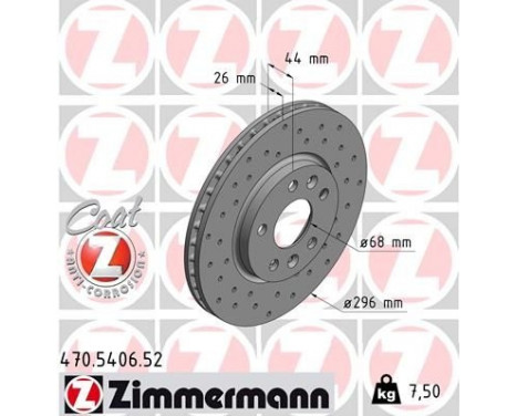 Bromsskiva SPORT COAT Z 470.5406.52 Zimmermann, bild 2