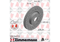 Bromsskiva SPORT COAT Z 530.2467.52 Zimmermann