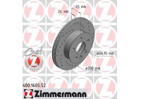 Bromsskiva SPORT COAT Z 600.1605.52 Zimmermann
