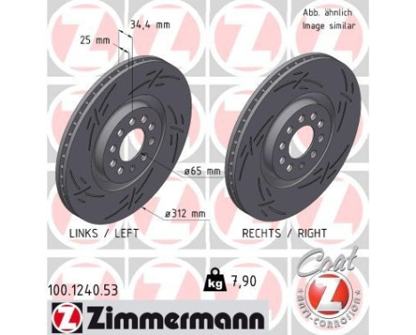 Bromsskiva SVART Z 100.1240.53 Zimmermann