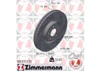 Bromsskiva SVART Z 100.3357.55 Zimmermann