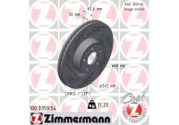 Bromsskiva SVART Z 100.3359.54 Zimmermann