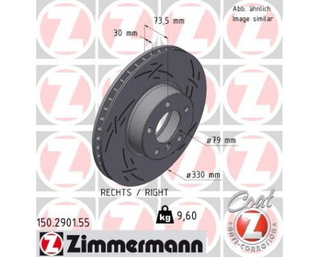 Bromsskiva SVART Z 150.2901.55 Zimmermann